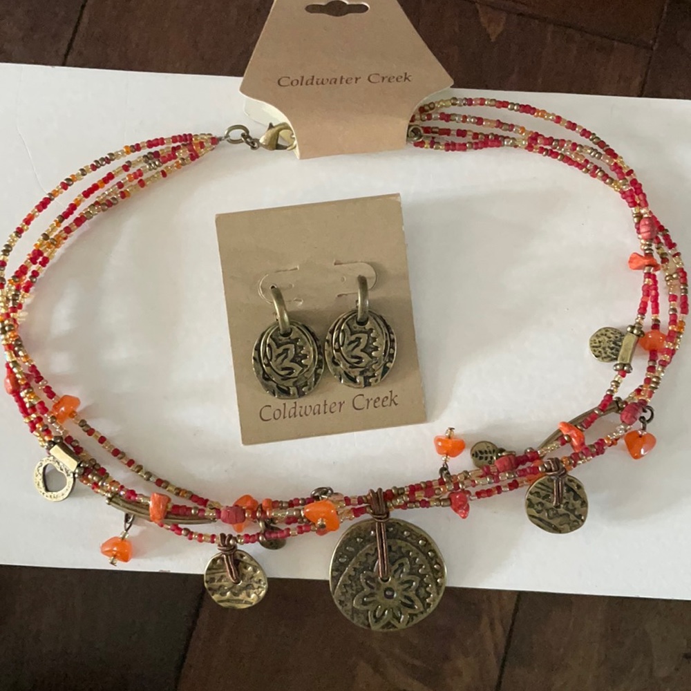 Coldwater Creek Necklace & matching earrings